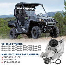 JDMSPEED Complete Rear Differential Compatible with 2004-2013 Yamaha Rhino 450 660 700 Replace# 1RB-46101-00-00 5UG-46101-01-00 5UG-46101-10-00