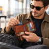 Men's Genuine Leather Zipper Wallet – Compact Short Wallet with