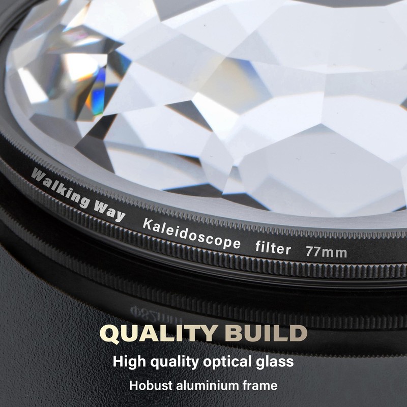 Walking Way Kaleidoscope Prism Lens Filter 77mm Optical Glass Special