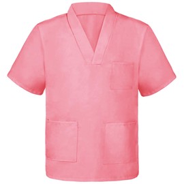Doctor Nurse Scrubs, Kids Role Play Doctor Costume With Realistic Accessories for Boys Girls Ages 3-12(Doctor Scrubs, Pink/5-7T)