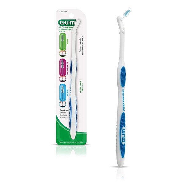 GUM Proxabrush Permanent Handle with Tight, Moderate, & Wide Go-Between Heads
