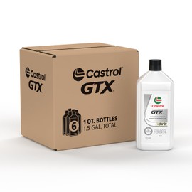 Castrol GTX 5W-20 Synthetic Blend Motor Oil, 1 Quart, Pack of 6