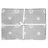 Ragged Rose Christmas Place mats, Cotton, Silver Grey, 36 x