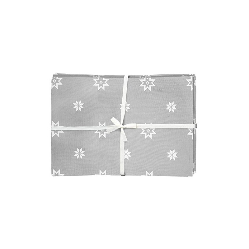 Ragged Rose Christmas Place mats, Cotton, Silver Grey, 36 x