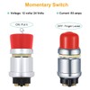 MKBKLLJY 2 Pcs Push Button Momentary Starter Switch 12V 50A