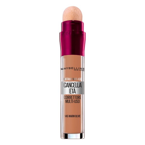 Maybelline New York Liquid Corrector The Cancel Age, with Goji Berries and Haloxyl, Covers Dark Circles and Small Wrinkles, 145 Warm Olive, 5ml