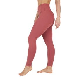 90 Degree By Reflex High Waist Power Flex Tummy Control Leggings - Marsala - 1X