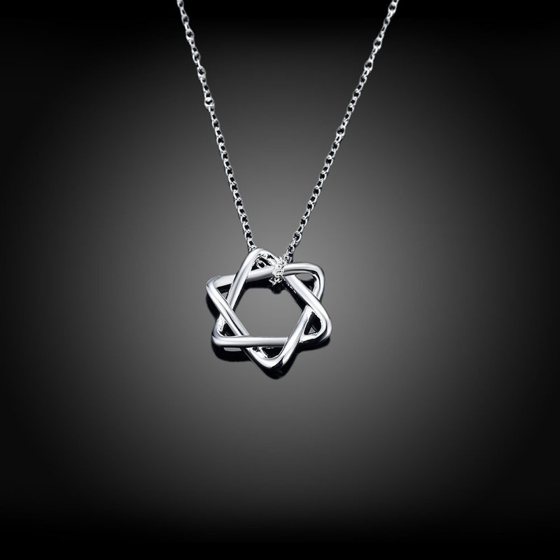 Loves Hexagram Necklace, Hexagon Pendant, Amulet, Accessory, Gift
