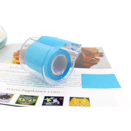 4A Roll Sticky Notes,Full Adhesive,Width x Length 2 x 315 Inches,Neon Blue and Pink,Grid,Self-Stick Notes,2 Rolls with Dispenser and 2 Refill Rolls,4A PSS 9-1 Grid-NBNPx2