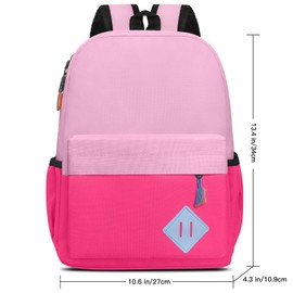 Little Kids Backpack for Girls Boys - Cute Kindergarten Backpack Toddler Preschool School Bag for Aged 3-8, Pink Rose