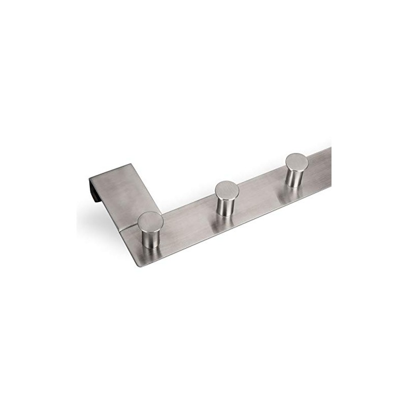 LINEA Over-The-Door Hook Rail with 6 Hooks Real Stainless Steel