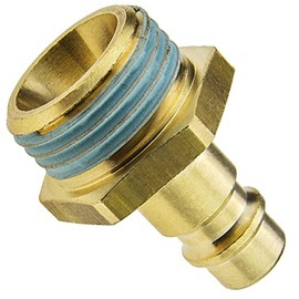 Rectus Compressed Air Coupling Plug Nipple Quick Coupling RQS Connector Made of Brass NW 7.2 mm (1/2 Inch, Male with Male Thread)