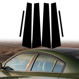 AMSPRAC Car Door Pillar Posts Trim,Door Window Outer Pillar Post Panel Covers fit for Dodge Charger 2011-2021,Door Pillar Moldings Covers,Anti Scratches Glossy Black 6PCS