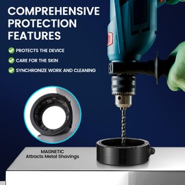 HappyAlley Magnetic Metal Shavings Tool with 18 Magnets, Drill Chip Collector with Easy Debris Release, Prevents Hot Metal Chips from Scattering and Causing Injury