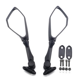 POMT Left & Right Rearview Mirrors For Kawasaki Ninja 400 EX400 2018-2023 Black