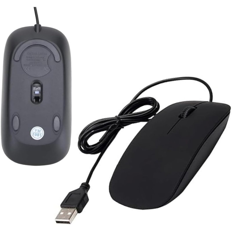 Usb Wired Mouse, Ultra-Slim USB Wire Mouse, 1600 DPI 2.4