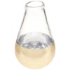 Mud Pie Medium Glass and Gold Vase