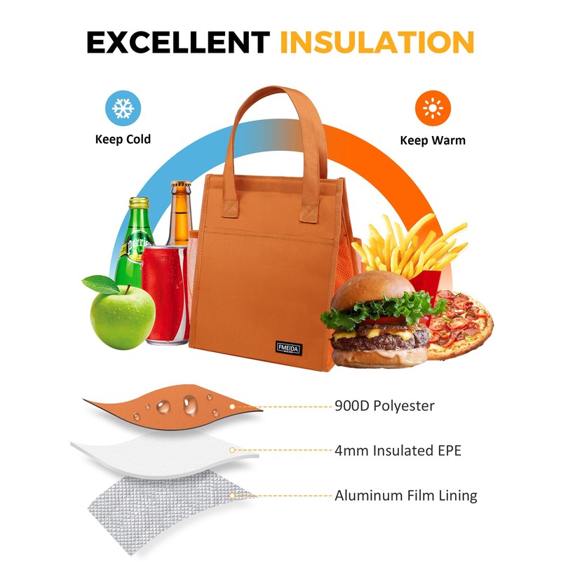 Fmeida Insulated Lunch Bag Women, 9L Large Lunch Bags with