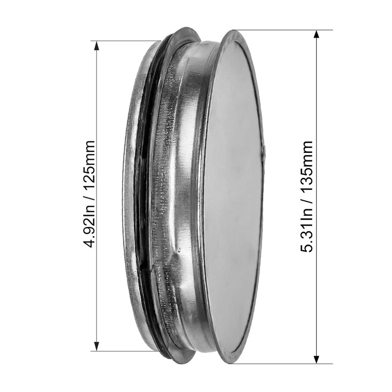 ECOPRO VENT 5” Inch Duct End Cap with Rubber Gasket