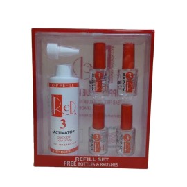 RED Dipping Activator (#3) Refill Kit 7 oz + 4 empty bottles