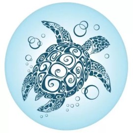 AK Wall Art Sea Turtle Swimming Ocean Car Vinyl Sticker - SELECT SIZE - (A) X-Small: 2.5"