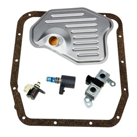 SLTY 4R70W 5 Pieces Transmission Solenoid Valve Set Filter Kit Gasket EPC TCC Shift Solenoid Set Compatible with Ford 1996-1997