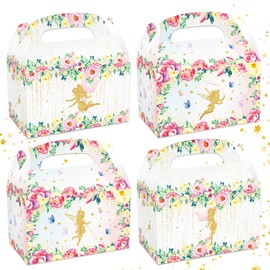 BACH AND BOOZY 12 PCS Fairy Party Favors Boxes Fairy Mushroom Party Boxes Wild Mushrooms Party Supplies Fairy House Party Favors Boxes Bags