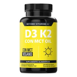 Vitamina D3  Vitamina K2  Mct Oil  Sin Azcar - Suplemento Alimenticio Vegano Beyond Vitamins - Vitaminas Mujer  Hombre - Ingredientes Non Gmo (180... 