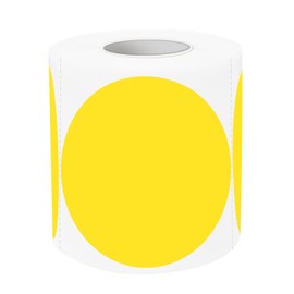 YEGAWEN Removable Stickers, 3 Inch Colored Dot Stickers, Waterproof Circle Color Stickers, Writable Garage Sale Stickers Price Tags Stickers, Suitable for Laser and Inkjet Printable (200Pcs, Yellow)