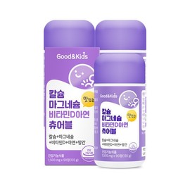 Good & Kids Children's Calcium Magnesium Vitamin D Zinc Chewable 3 Bottles + NP Vitamin C Gummies / Bone Health, Dental Health, Immune Function / 굿앤키즈 어린이칼슘마그네슘 비타민D아연 츄어블 3병 + NP 비타C 구미  뼈건강 치아건강 면역기능