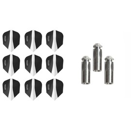 3 Sets of Harrows Retina Standard Dart Flights Plus 1 Set of 3 Aluminum Dart Flight Protectors (Clear)