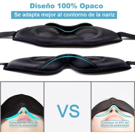 2 Máscaras para Dormir,Antifaz para Dormir de Sueño Contorno 3D,Sleep Mask 3D de Esponja para Ojos con Correa Ajustable,Cubre Ojos para Dormir Ajustable para Hombres y Mujeres,para Dormir,Yoga(Rosa+Negro)