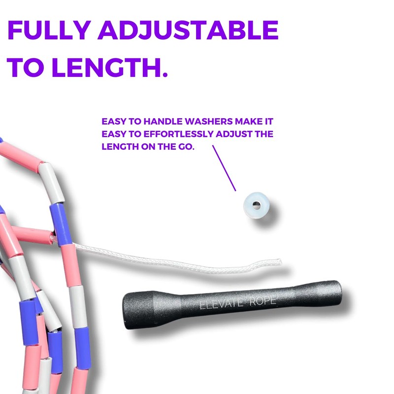 Elevate Rope Professional Beaded Skipping Rope - 3 m Adjustable,