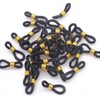 100 Pcs Black Durable Quail Leg Bands, Splay Leg Bands