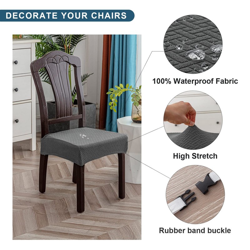Genina Waterproof Seat Covers for Dining Room Chair Covers Waterproof