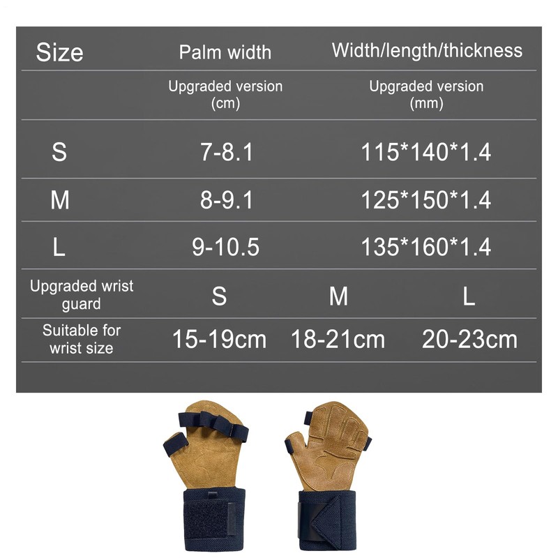 Weight Lifting Gloves - Fingerless Weightlifting Gloves with Wrist Wrap