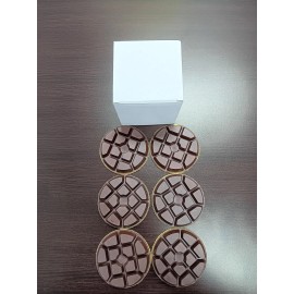 BRILLA 3" METAL BOND Diamond Polishing PAD 100GRIT for Concrete Marble Granite Floor 6p