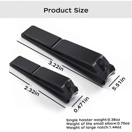 HESSION 4 Pack Nail Clippers Set Ultra Sharp Fingernail and Sturdy Toenail Clipper Cutters Curved Edge and Straight Nail Clipper Nail Clipper Kit for Adults (Silver)