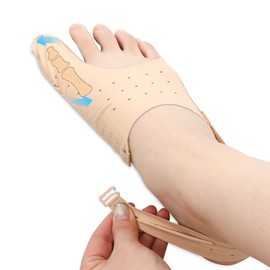 JFNoraiva Bunion Corrector, Ultra-Thin Bunion Corrector for Women & Men, Double Support Structure Big Toe Straightener for Left & Right Feet, Adjustable Hallux Valgus Straightener(L)