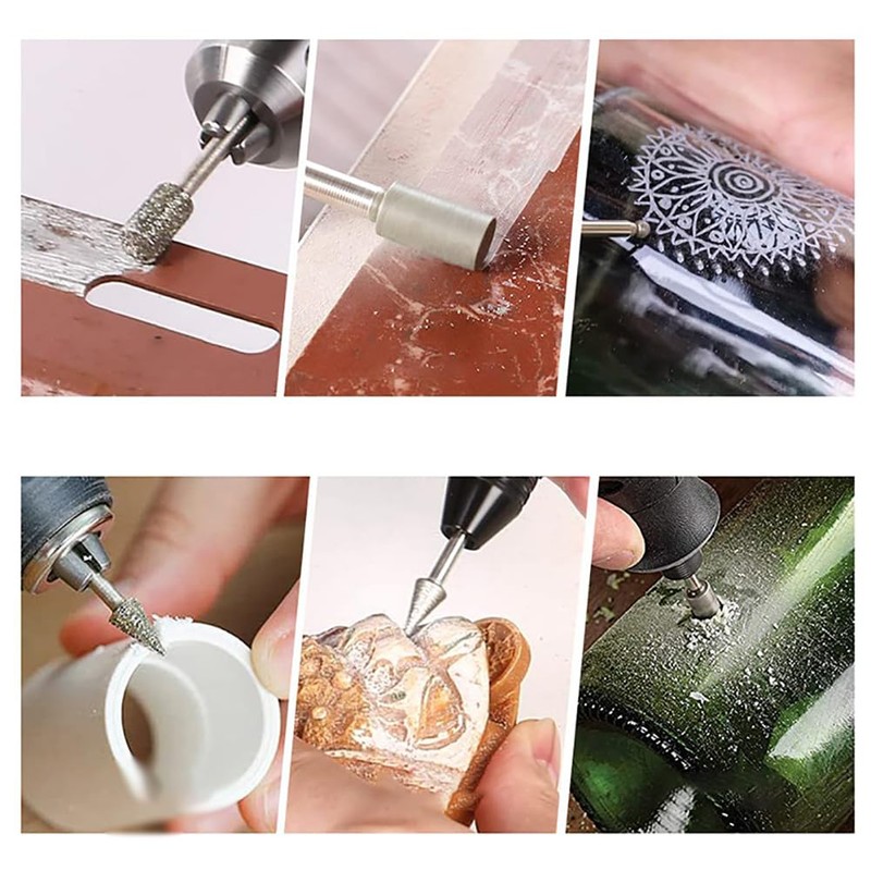 20 Pcs 1/8 Inch Shank Stone Carving Drill Set Diamond