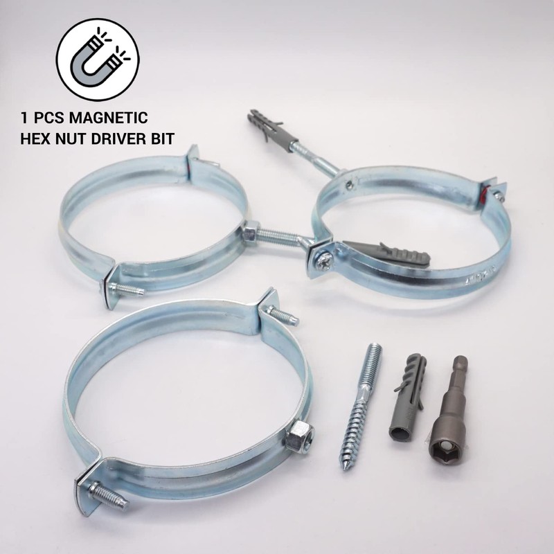 SKIR'CO (Pack of 2) Pipe Brackets for Diameter 107-112 mm