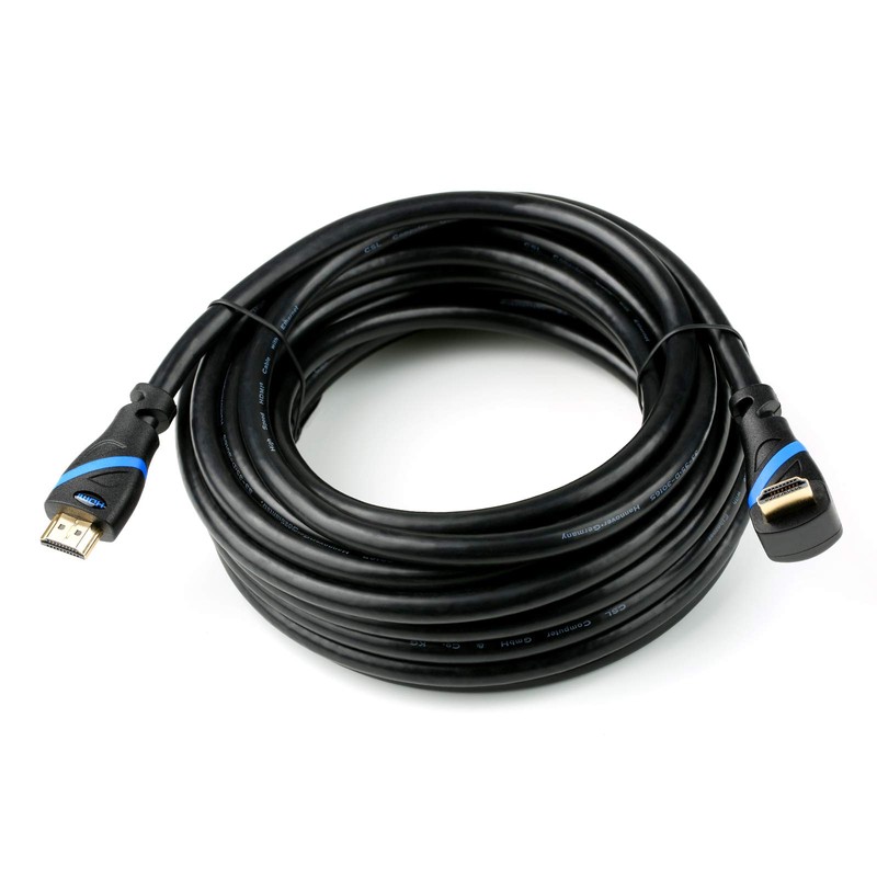 HDMI 2.0 Cable | 7.5 m | Black/Blue | Angled