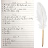 Ymhapp White Feather Ballpoint Pen Black Ink Pen Wedding Signature