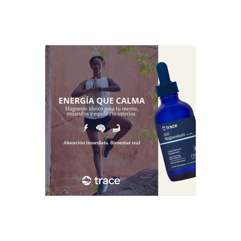 Trace Minerals Magnesio Líquido Iónico 400mg Sabor 59ml Vegano