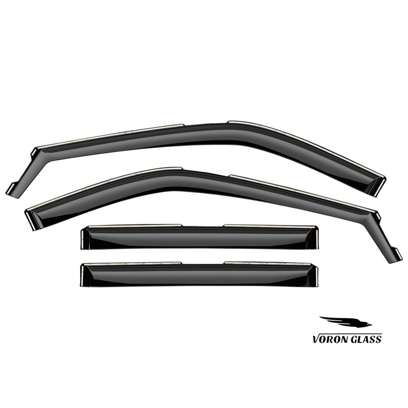 Voron Glass in-Channel Extra Durable Rain Guards for Ford Explorer