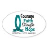 CafePress Courage Faith 1 IC Oval Car Bumper Sticker