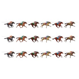 Beistle 3 Piece Horse Racing Streamers, 10.5" x 6', Multicolor
