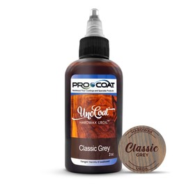 UnoCoat Hardwax Uroil Color Samples - Made in USA - Advanced Wood Grain Treatment for Indoor Applications, Urethane-Modified Hard Wax Oil, for Any Wood Species - 2 oz / 59 ml - Classic Grey