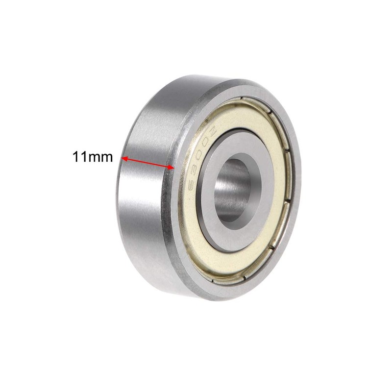 sourcing map 6300ZZ Deep Groove Ball Bearing 10x35x11mm Double Shielded