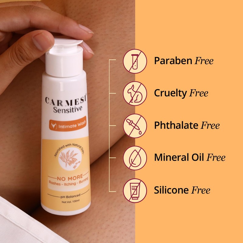 Carmesi Sensitive Intimate Wash | Enriched with Natural Oats |